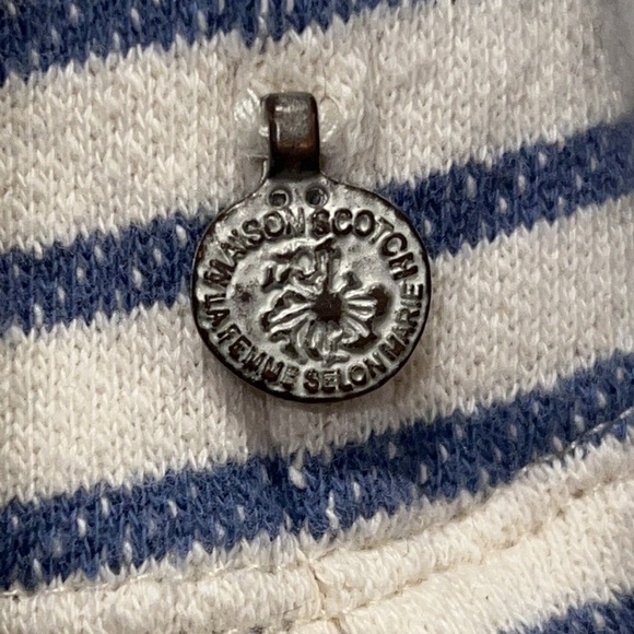 MAISON Scoth stripes cropped open front jacket size 1 / Small /  US 6 - Picture 7 of 15